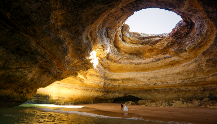 algarve wedding in cave