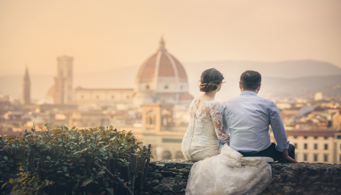 bride and groom getting married in italy